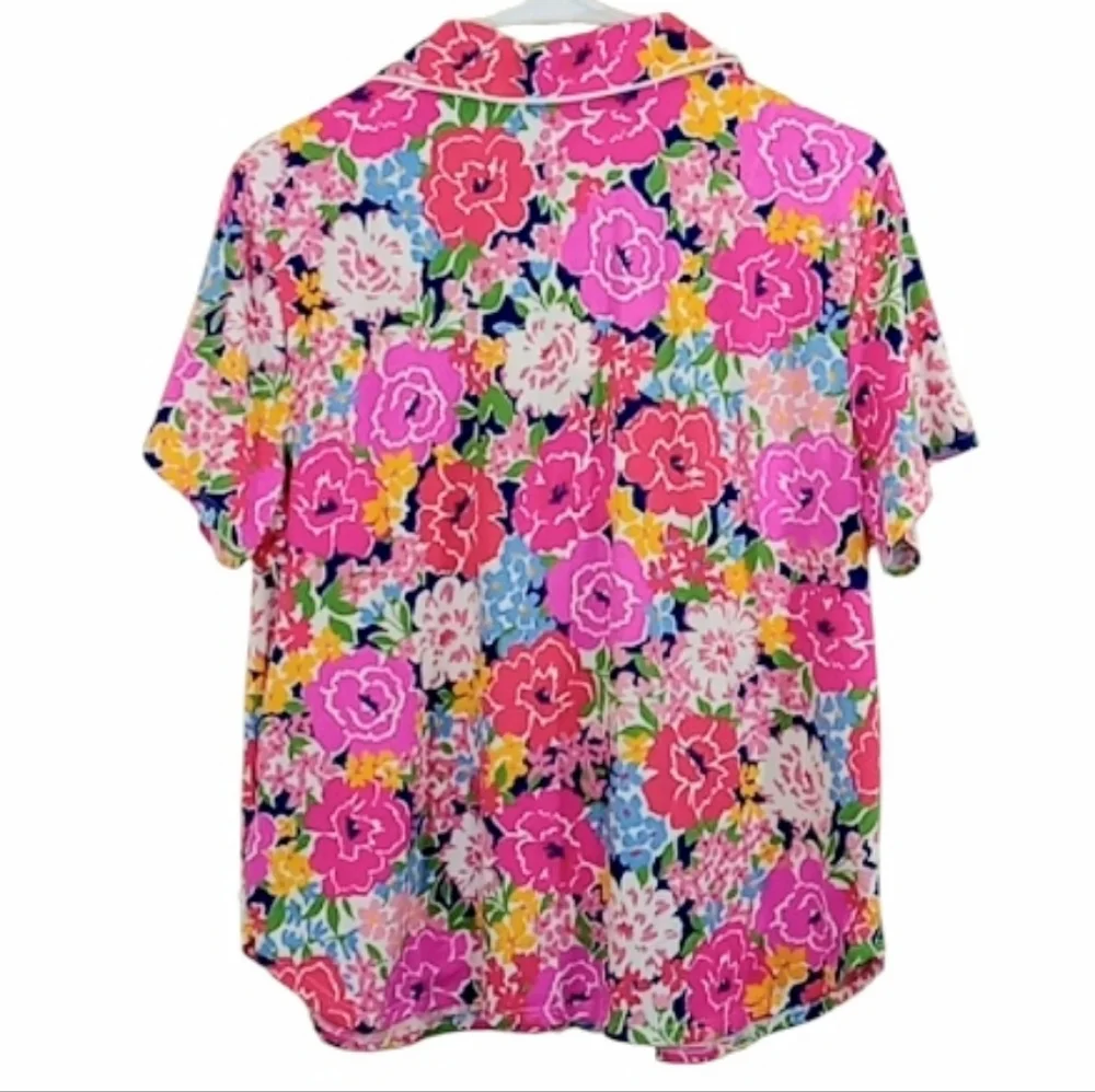 Kate Spade Floral Garden Short Pajama Set Pink Multi Size Large